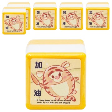 Winnie the Pooh 小熊維尼 方形連續印章 UFST30-2 6個  Ufufy加油 黑色  1組