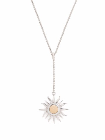 Dinny Hall - 9kt yellow gold sun charm silver chain necklace - women - 9kt Yellow Gold/Sterling Silver - One Size
