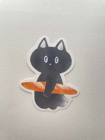 法棍與鬼魂貓 造型卡片 附信封袋