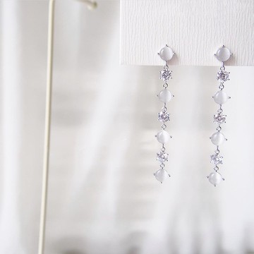 新娘耳環 新娘耳夾 生日禮物 優雅 耳環 耳夾 客製化 定制