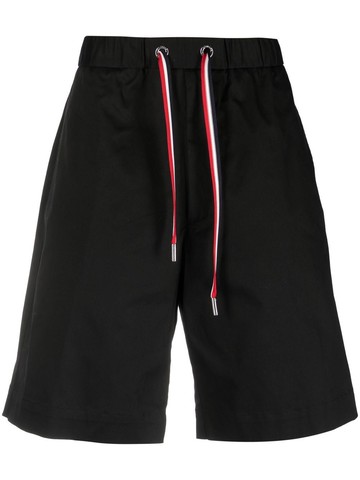 Moncler - logo-patch cotton bermudas - men - Cotton/Spandex/Elastane - 44 - Black