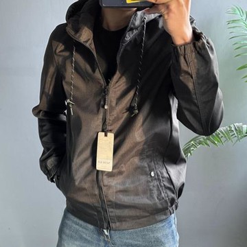 北美小眾 防風防水 春季男士簡約時尚寬松連帽休閑加絨夾克外套潮