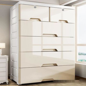 加厚抽屜式收納柜特大寬塑料儲物柜多功能整理柜簡易衣柜五斗柜