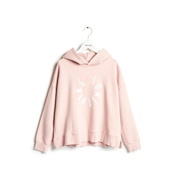 SOMETHING｜女裝｜小星星LOGO落肩厚長袖帽T