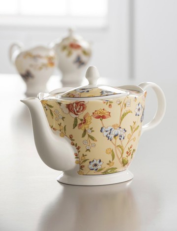【惜福微瑕品7折】英國Aynsley 小屋花園系列 陶瓷茶壺1000ml