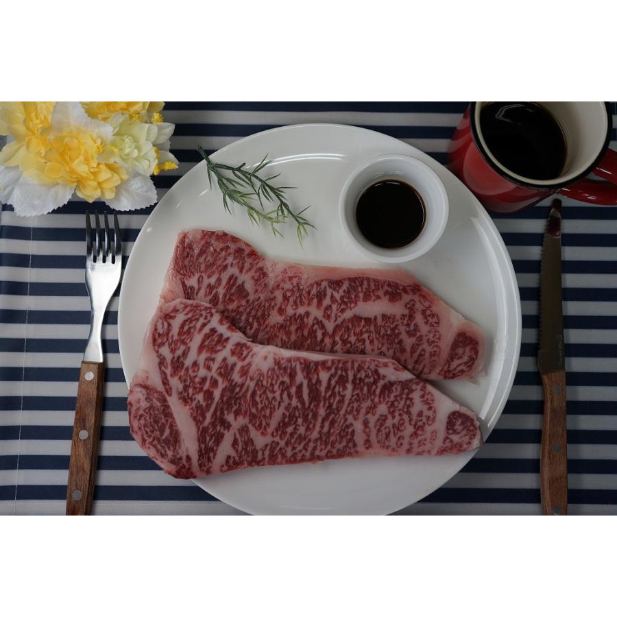 岡山県産黒毛和牛サーロインステーキ2枚セット　約400g