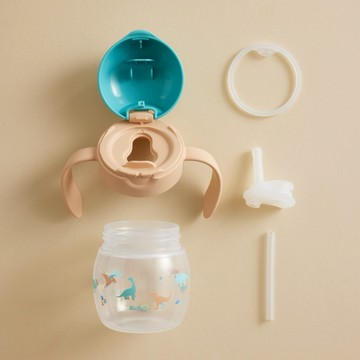 【安琪兒婦嬰百貨】Richell利其爾 TLI 第四代三階段經典水杯組 (龍翼綠)