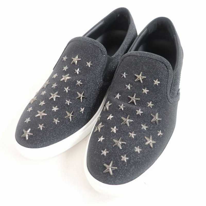 極美品□JIMMY CHOO/ジミーチュウ GROVE スタースタッズ レザー