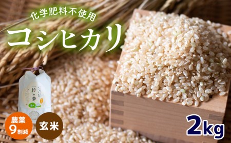 農薬9割減・化学肥料不使用 コシヒカリ(玄米) 2kg