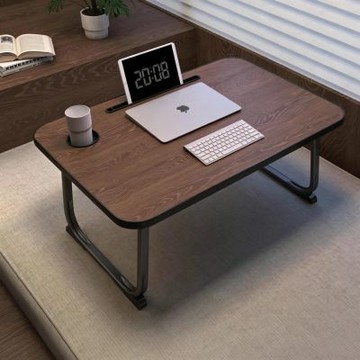 【匠俱】床上折叠电脑桌70x48x28cm 15mm加厚 实木办公电脑桌 便捷小桌子 笔记本电脑桌 宿舍实木小桌子