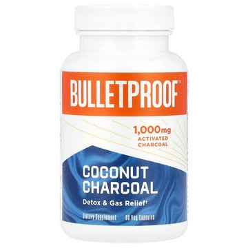 BulletProof, 椰子炭，清體和緩解脹氣，90 粒素食膠囊（每粒膠囊 500 毫克）