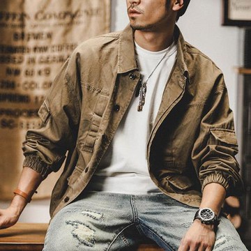 美式復古工裝牛仔夾克男春季寬松2026年新款潮流帥氣春秋款外套男