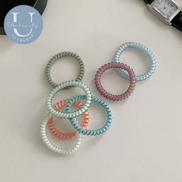 小日子美妝 | 透感水晶電話線髮圈 髮圈 不易斷髮圈 髮圈組 無痕髮圈