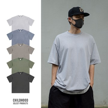 【CDHD】水洗仿舊短袖素T 純棉 T恤 厚磅 寬鬆 落肩 素踢 棉T 短袖上衣 TS003