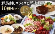 鮮馬刺し スライス  馬肉 惣菜 約1kg