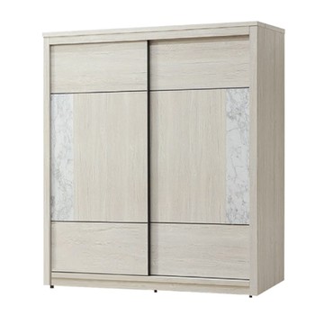 文創集 瑪丹7尺推門內鏡面四抽衣櫃-211x60x202cm免組