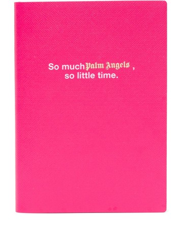 Palm Angels - leather notebook (25cm x 17cm) - unisex - Paper/Calf Leather - One Size - Pink