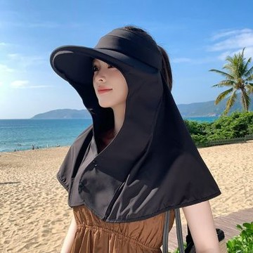 MoonDy 防曬帽 遮陽帽 大帽簷帽子 穿搭配件 漁夫帽 斗篷帽 戶外帽 披肩帽 空頂帽