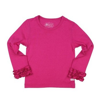 美國 RuffeButts 寶寶長袖內搭衣__亮麗桃紅  (RBLLT04)