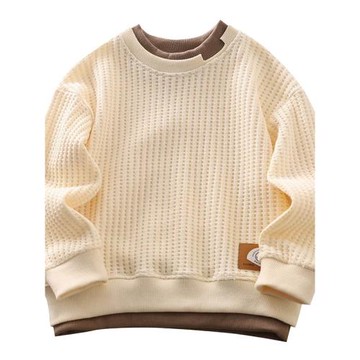 男童冬裝加絨衛衣一體絨兒童假兩件衣服大童帥氣春秋時尚針織上衣