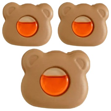 沐慕家居 小熊液體香薰 Set 3個 咖啡色 塑膠+精油  7.5g