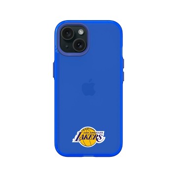 iPhone 15 Clear 激光藍 - NBA - Mini Logo-洛杉磯湖人 L.A. Lakers