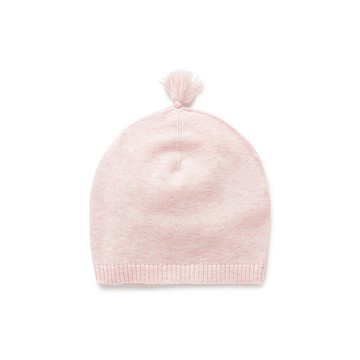 澳洲Purebaby有機棉嬰兒針織帽-6~18M 粉紅