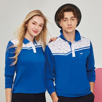 【Londa POLO】PK四角網眼女版長袖POLO衫(P247304)寶藍色