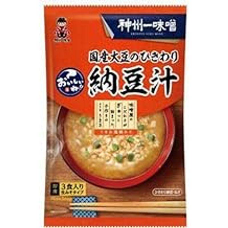 神州一 おいしいね 国産ひきわり納豆汁 3食×12入