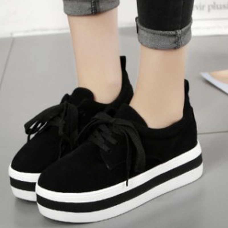 韓国 スニーカー レディース 厚底 フラットシューズ Puスニーカー リラックス シューズ 女性用 靴 カジュアル スポーツシューズ くつ オ 通販 Lineポイント最大1 0 Get Lineショッピング