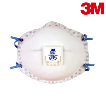 【3M】帶閥型活性碳口罩 P95等級防塵口罩 10個/盒 8577 超取限購2盒