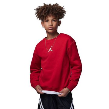 Nike 刷毛長袖上衣 Jordan Air 童裝 HF0108-687 紅【運動世界】JD2342109GS-002