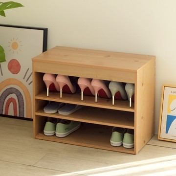 EASY HOME | 座式穿鞋櫃可收納9雙鞋-雙色可選(3253) 鞋櫃 鞋架 穿鞋椅 穿鞋櫃 玄關櫃 矮凳 台灣製造