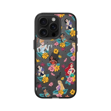 iPhone 16 Pro Clear (相機按鈕) 酷墨灰 - 迪士尼-公主系列 Disney Princess - 花朵