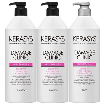 KERASYS 植萃系抗損洗潤組 重度損傷髮用 洗髮精750ml 2瓶 + 潤髮乳750ml  1組