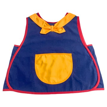 日系水手領結幼兒輕便口袋圍兜  香橙橘  1個  1件