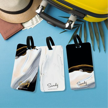 【客製化吊牌_大理石】行李吊牌一片就能印/背包吊飾/生日禮物