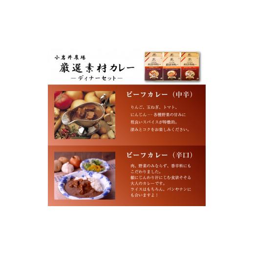 ふるさと納税 岩手県 雫石町 小岩井農場 厳選素材カレーディナーセット 合計6食入り ／ カレー カレーライス レトルト