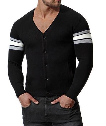 FINDSENSE品牌 秋冬季 新款 韓國 修身 V領 開衫 打底衫 毛衣