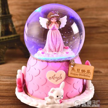 水晶球旋轉音樂盒八音盒跳舞芭蕾公主六一兒童節生日禮物女生女孩 歐尚生活