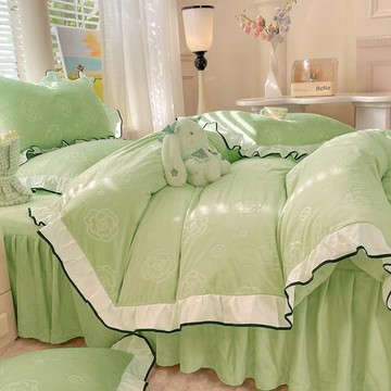 冬天床上塔芙絨四件套冬款牛奶絨加厚保暖法蘭絨被套珊瑚絨三件套