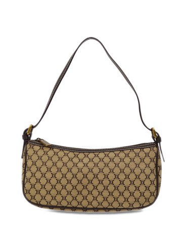 Céline Pre-Owned - 1990-2000s Macadam shoulder bag - women - Leather/Canvas - One Size - Neutrals
