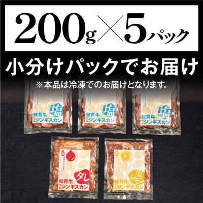 ふるさと納税 妹背牛町 妹背牛ラムジンギスカン塩・ たれ・塩レモン食べ比べセットD(200g×5袋)AA042