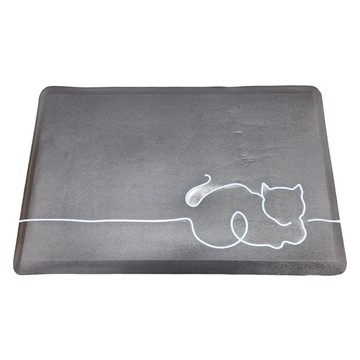 激厚12mm減壓皮革地墊 貓咪日常 PU皮革  71 x 44cm