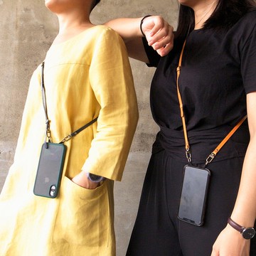 真皮減壓可調式手機背帶-京都藍