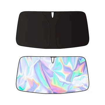 汽車可折疊遮陽板 最新鐳射遮陽板 前擋玻璃遮陽檔 車用前檔遮陽板 夏天遮陽 降溫 車內防曬｜YORI優里