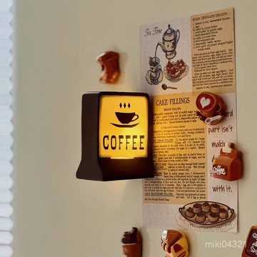 💥臺灣出貨💥美式咖啡小店coffee磁吸咖啡燈咖啡機裝飾 咖啡擺件 迷你咖啡燈 咖啡裝飾 露營小夜燈 酒吧迷你小灯