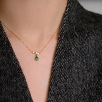 十四行詩｜水滴星芒的旋律項鍊 S925銀 梧桐好物嚴選