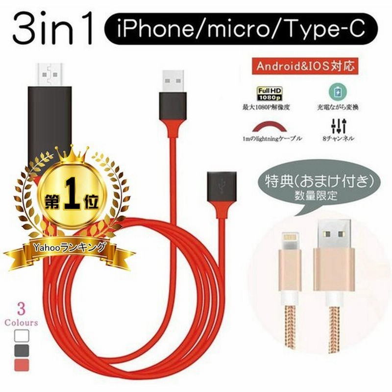 まとめ買い】 テレビ HDMI 接続 iphone Lightning ライトニング 変換アダプタ ケーブル 分配器、切替器