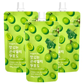 sugarlolo INTAKE 蒟蒻果凍飲 白葡萄風味  隨時享受無負擔  甜蜜飽足感  小包裝方便攜帶  150g  3包